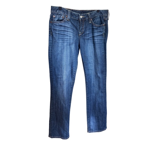 Lucky Brand Denim - Lucky Brand Lola‎ Straight Jeans Size 8/29 Dark Wash Excellent Mid Rise Festival